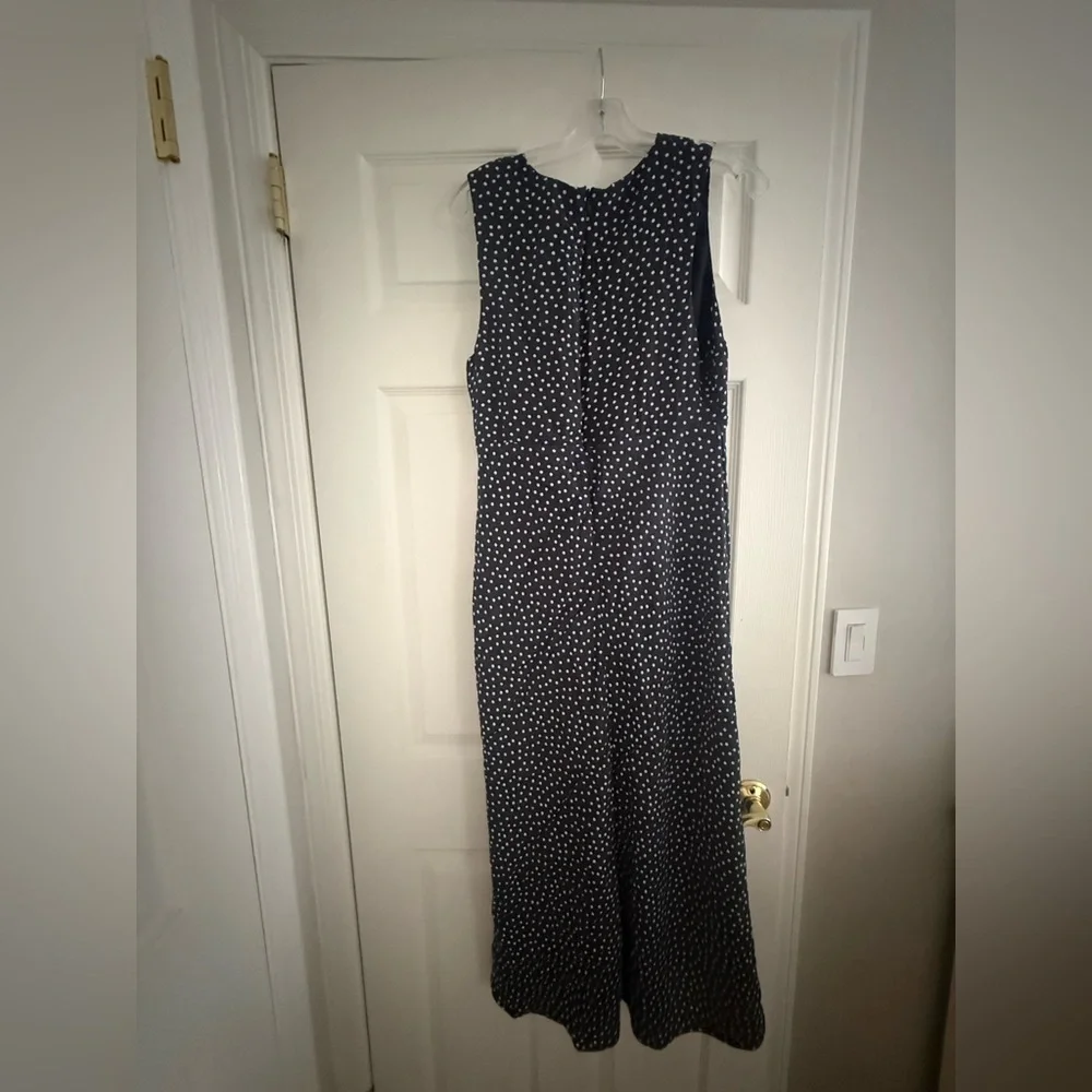 Abercrombie & Fitch Black Maxi Dress with White Polka Dots
